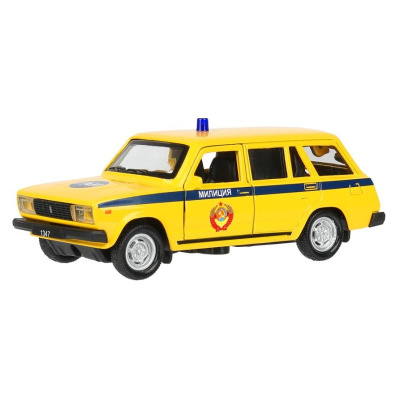 Машинка металлическая ВАЗ-2104 Жигули Милиция Технопарк 2104-12SLPOL-YE 01